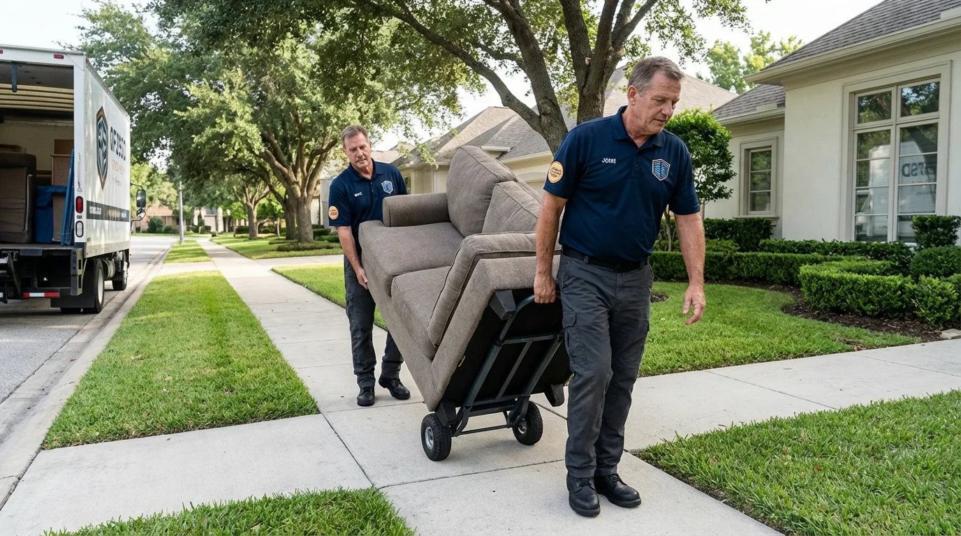 Local residential moving crew loading furniture in Fountain Hills, AZ